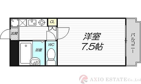 ジャルダン新大阪 ｜大阪府大阪市東淀川区東中島3丁目(賃貸マンション1K・5階・21.60㎡)の写真 その2