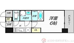 エスリード新大阪ザ・プレミアEAST 2階1Kの間取り
