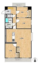 丸美ロイヤル道徳 3LDKの間取図画像