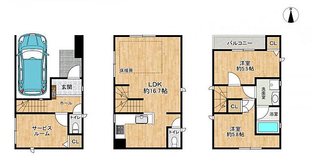 間取り 名古屋市中川区北江町2丁目