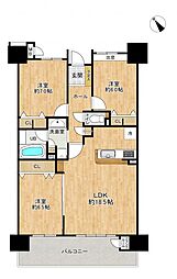 シャトレ愛松名古屋港 3LDKの間取図画像