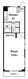 並木第一ビル 1Kの間取図画像