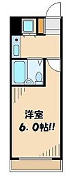 日神パレス永福町 1Kの間取図画像
