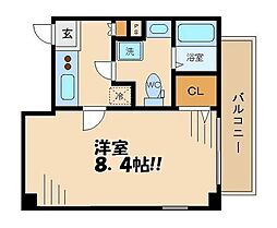 プライムアーバン南烏山 1Kの間取図画像