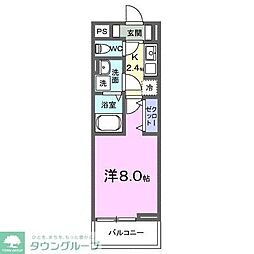 グランデミナミ3 1Kの間取図画像