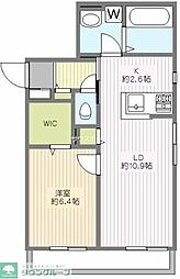 ル.デパール 1LDKの間取図画像