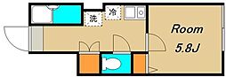 グランドコート千歳烏山 1Kの間取図画像