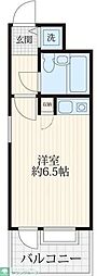 アルファ松原 ワンルームの間取図画像