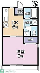 ガーデンハウス三軒茶屋 1DKの間取図画像