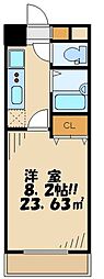 グランド・ガーラ代田橋 1Kの間取図画像