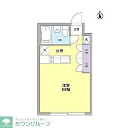 アルシェドゥ 1Kの間取図画像
