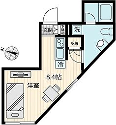 Fullea世田谷 ワンルームの間取図画像