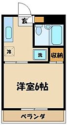ロイヤルハイツみやび 1Kの間取図画像
