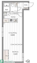 ZESTY桜新町 1LDKの間取図画像