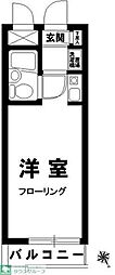アーバンポイント千歳船橋 4階ワンルームの間取り