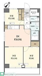用賀マンション 4階3DKの間取り