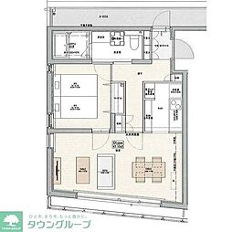 ＶＥＲＩＴＡＳ　ＥＩＦＵＫＵＣＨＯ(ヴェリタスエイフクチョウ) 5階1LDKの間取り