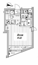 メイクスデザイン用賀 3階1Kの間取り