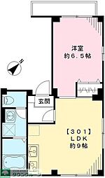 シェーン　ヴァルト 3階1LDKの間取り