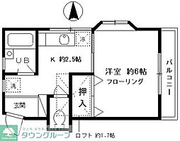 メゾン・コーラル 1Kの間取図画像