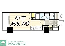 HF駒沢公園レジデンスTOWER ワンルームの間取図画像