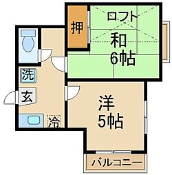 ハイム21 2Kの間取図画像