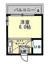 ヒルサイド ワンルームの間取図画像