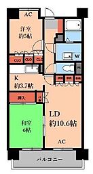 ヴィルドミール成城 2LDKの間取図画像