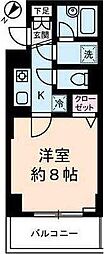 ソレイユ駒沢 1Kの間取図画像