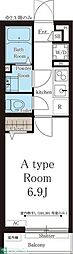 リブリ・KOU登戸 1Kの間取図画像