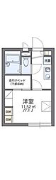 レオパレスコンフォート成城 1Kの間取図画像