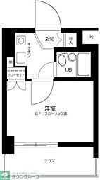 ベルメゾン二子 1Kの間取図画像