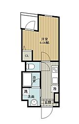 grue soshigaya 1Kの間取図画像