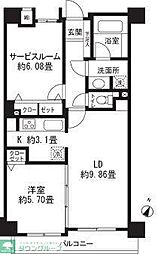 RESIDIA三軒茶屋2 1SLDKの間取図画像