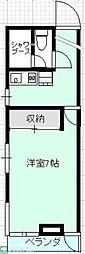 エルモ二子玉川 1Kの間取図画像