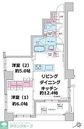 ステラメゾン三軒茶屋 2LDKの間取図画像
