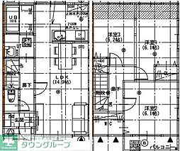 グランソフィア北沢 3LDKの間取図画像