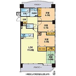 ライオンズマンション大江東 3LDKの間取図画像