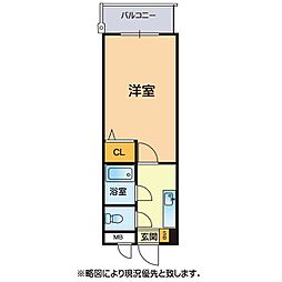 メゾン・ド・ルノン 1Kの間取図画像