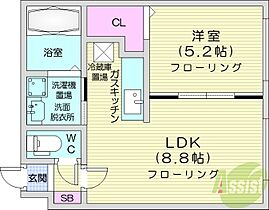 ブランノワールレサンテ514  ｜ 北海道札幌市中央区南五条西14丁目（賃貸マンション1LDK・2階・31.32㎡） その2