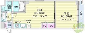 北海道札幌市北区北二十一条西4丁目1-22（賃貸マンション1LDK・4階・33.72㎡） その2