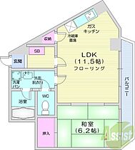 北海道札幌市北区北二十一条西8丁目（賃貸マンション1LDK・3階・39.64㎡） その2