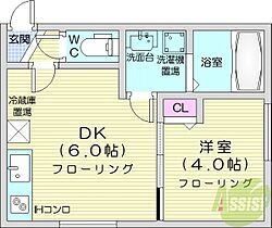 エルムN23B棟  ｜ 北海道札幌市北区北二十三条西9丁目（賃貸アパート1DK・2階・22.68㎡） その2