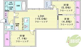 City Premier北6条  ｜ 北海道札幌市中央区北六条西20丁目2-26（賃貸マンション3LDK・3階・72.02㎡） その2