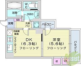 北海道札幌市東区北十六条東15丁目（賃貸マンション1DK・6階・29.14㎡） その2