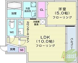 TURAN発寒1  ｜ 北海道札幌市西区発寒五条3丁目（賃貸マンション1LDK・5階・33.05㎡） その2