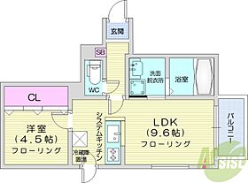 北海道札幌市北区北十七条西5丁目（賃貸マンション1LDK・5階・34.18㎡） その2