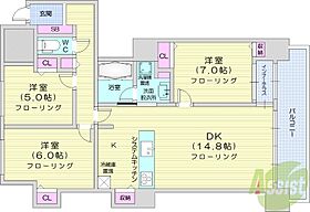 ヴェルビュタワー琴似  ｜ 北海道札幌市西区琴似二条1丁目（賃貸マンション3LDK・9階・79.94㎡） その2