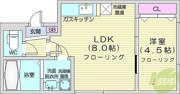 TSUBAKI　SQUARE　円山公園WEST ｜北海道札幌市中央区北四条西29丁目(賃貸マンション1LDK・1階・27.75㎡)の写真 その2