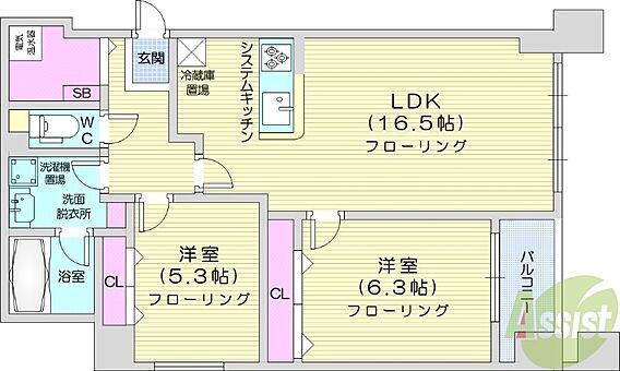 エナコート山鼻_間取り_0